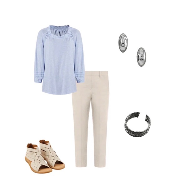 J.Jill Modern Linen Stretch Slit Hem Pants Size L in Flex - Picture 7 of 13